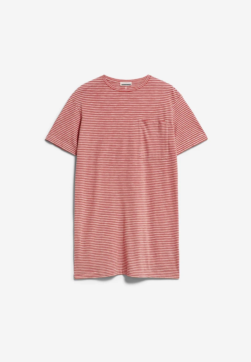 CHAARA LOVELY STRIPES | dark crimson-oatmilk