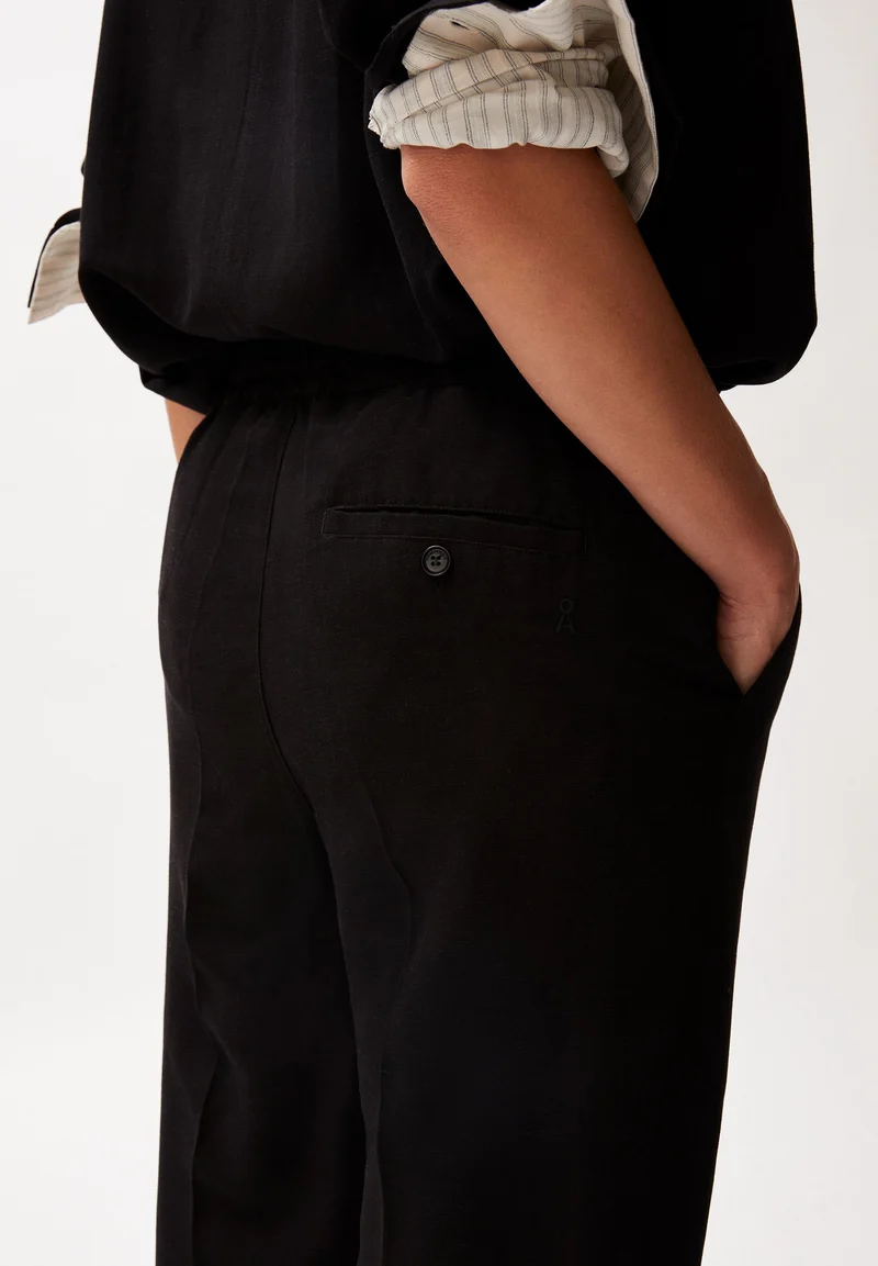 KAADIA TAPERED LINO | black