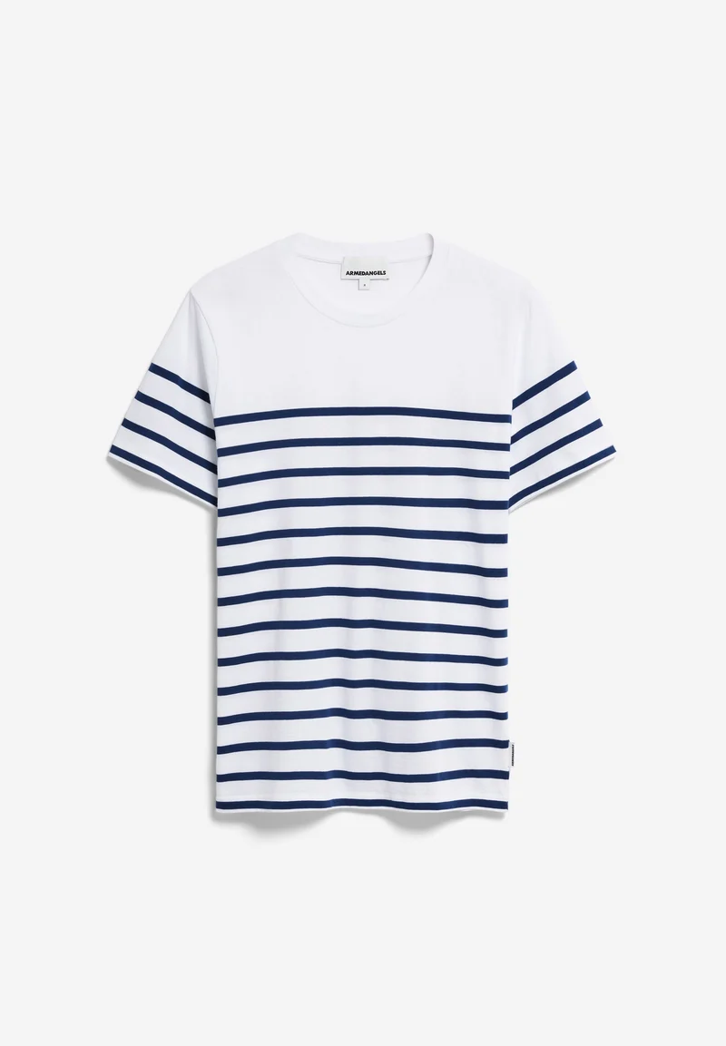 AADROS STRIPES | white-faded indigo