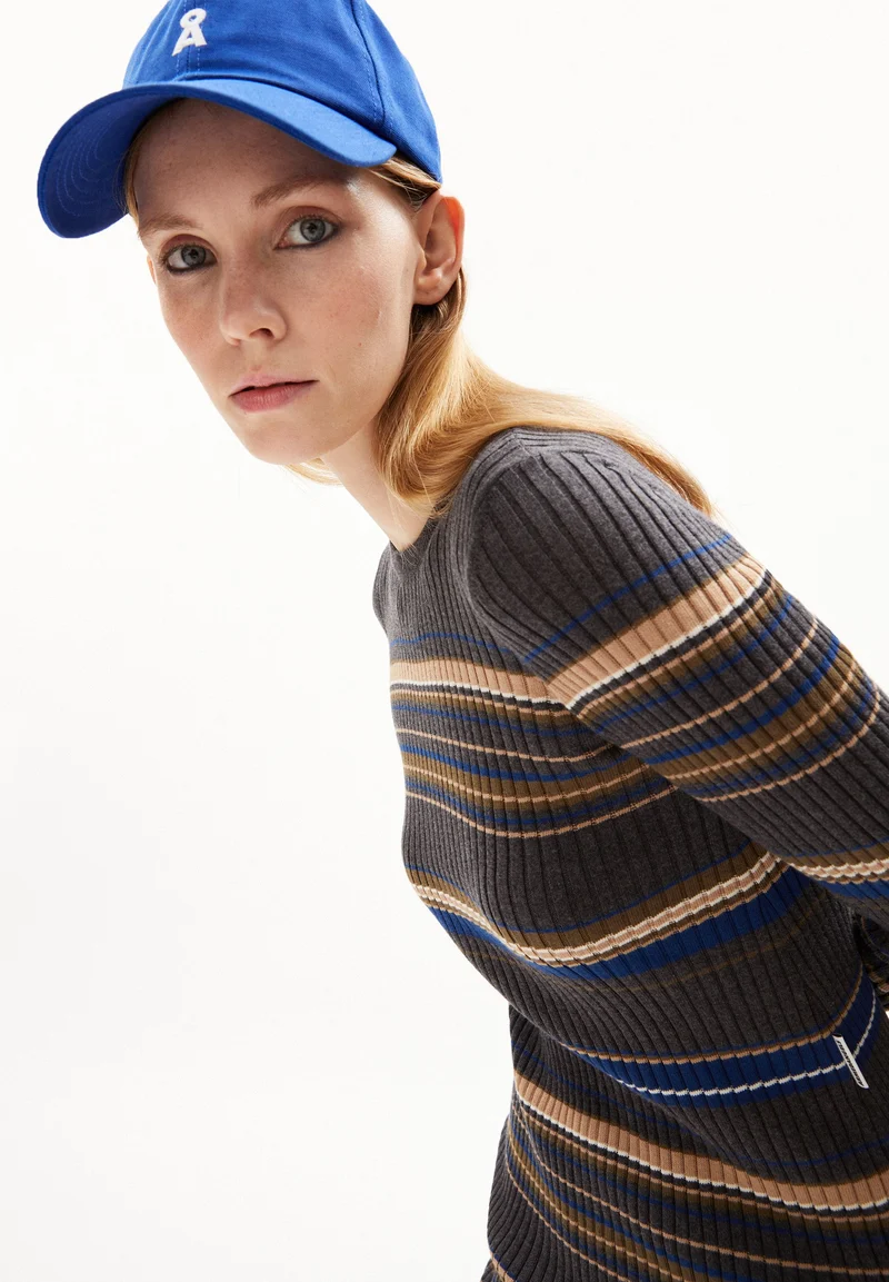 LIAA RN STRIPES | steel melange-faded indigo