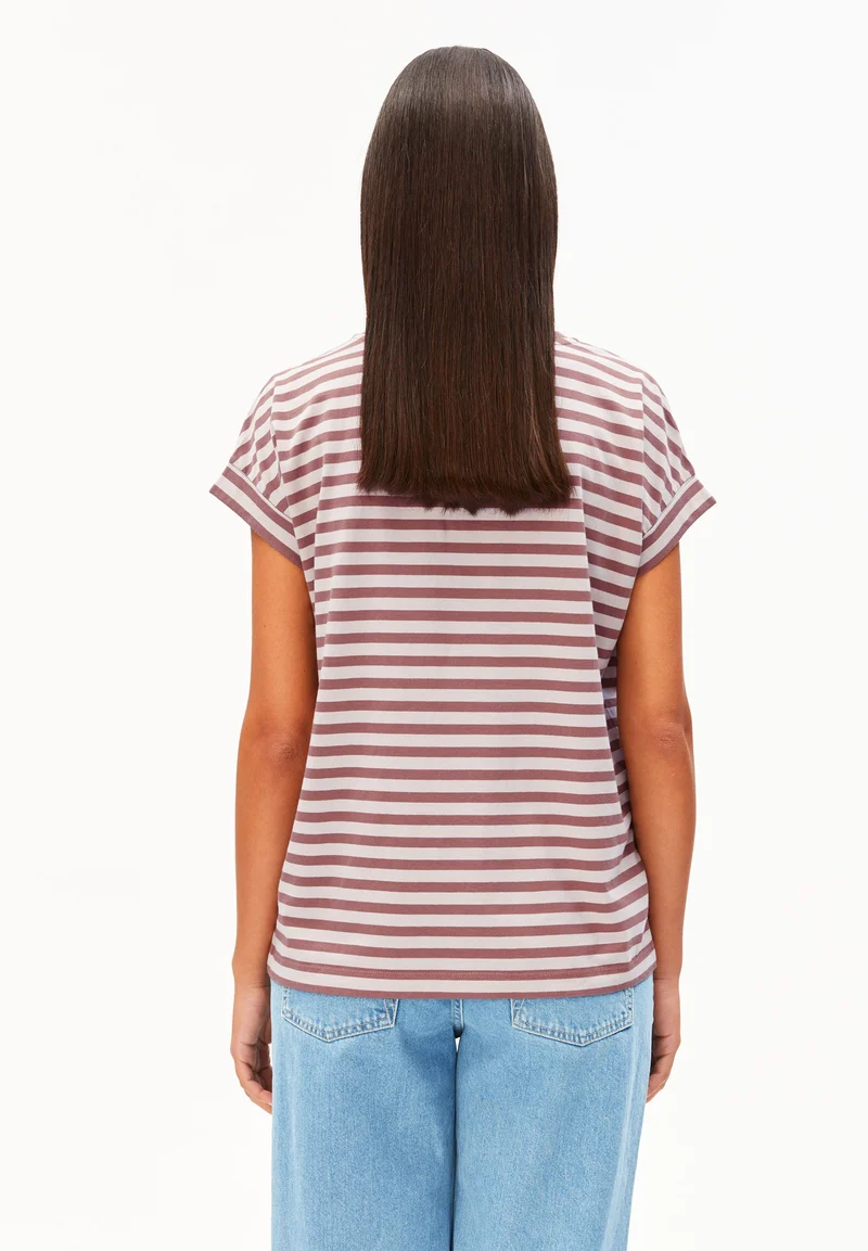 IDAARA GESTREIFTES T-SHIRT | ice grape-dark berry