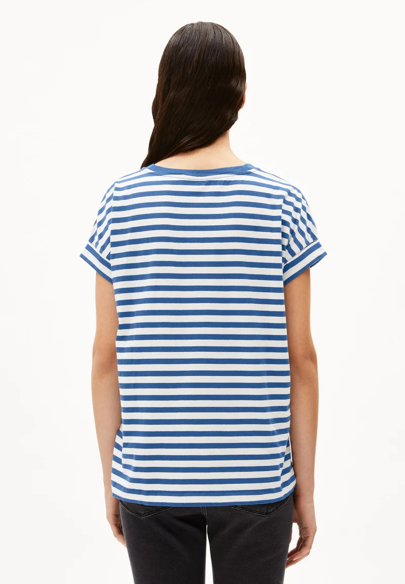 IDAARA GESTREIFTES T-SHIRT | white-dark morning