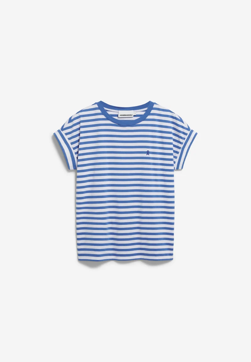 IDAARA GESTREIFTES T-SHIRT | white-dark morning