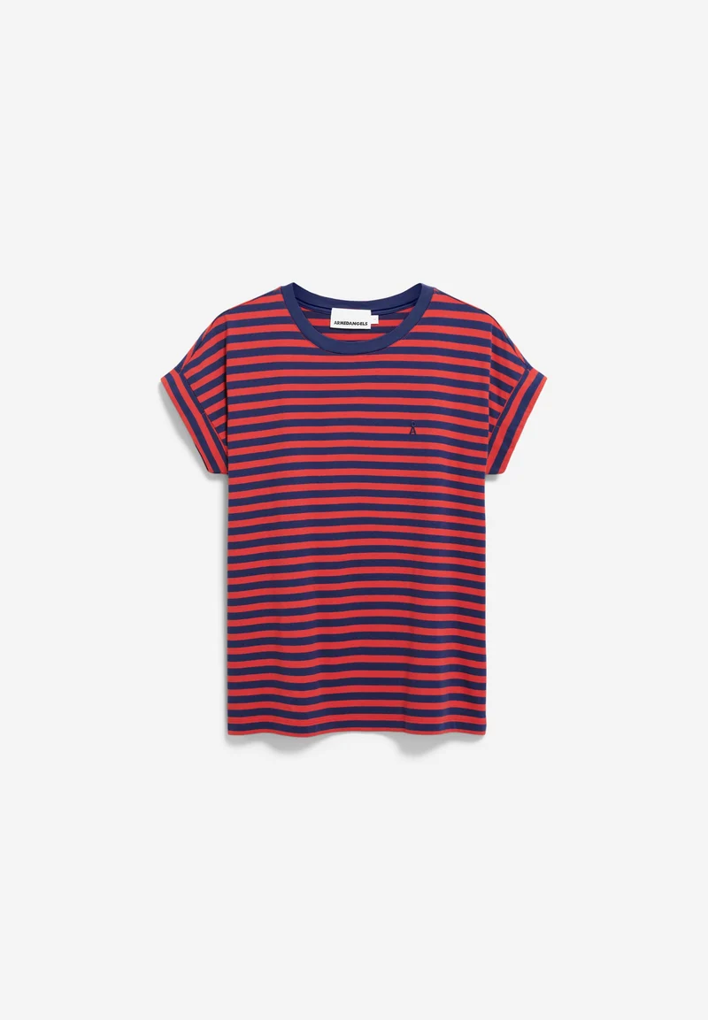 IDAARA GESTREIFTES T-SHIRT | blue noon-coral blush