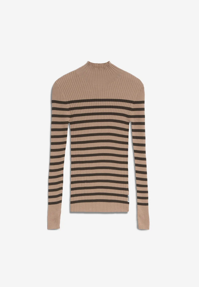 ALAANIA PLACED STRIPES | cinnamon dust-coffee