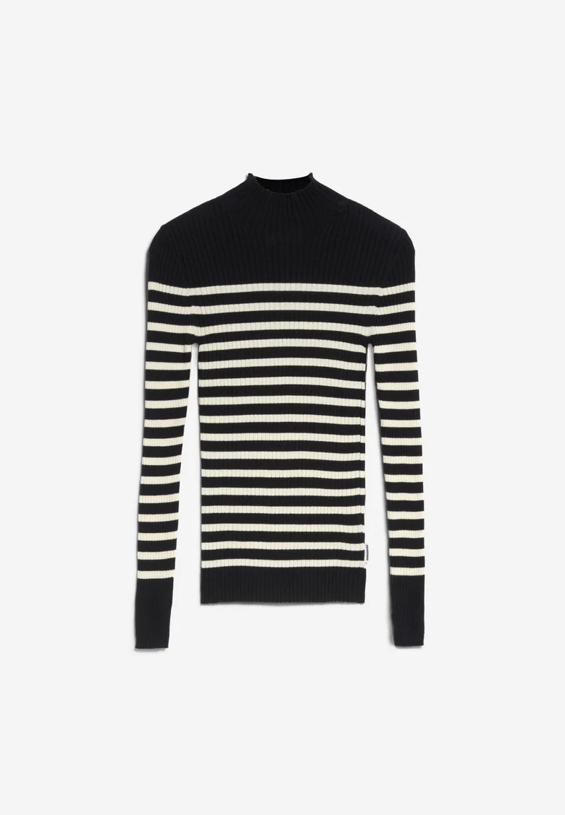 ALAANIA PLACED STRIPES | black-oatmilk