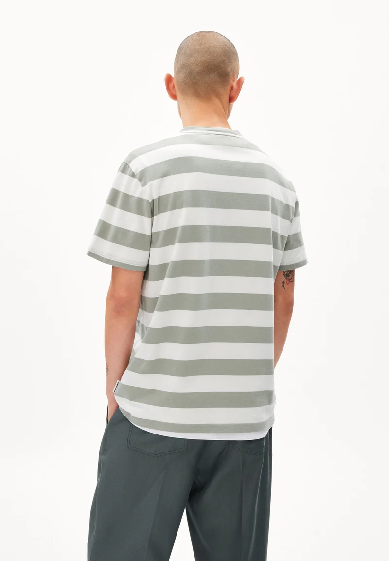BAHAAR STRIPES | oatmilk-grey green