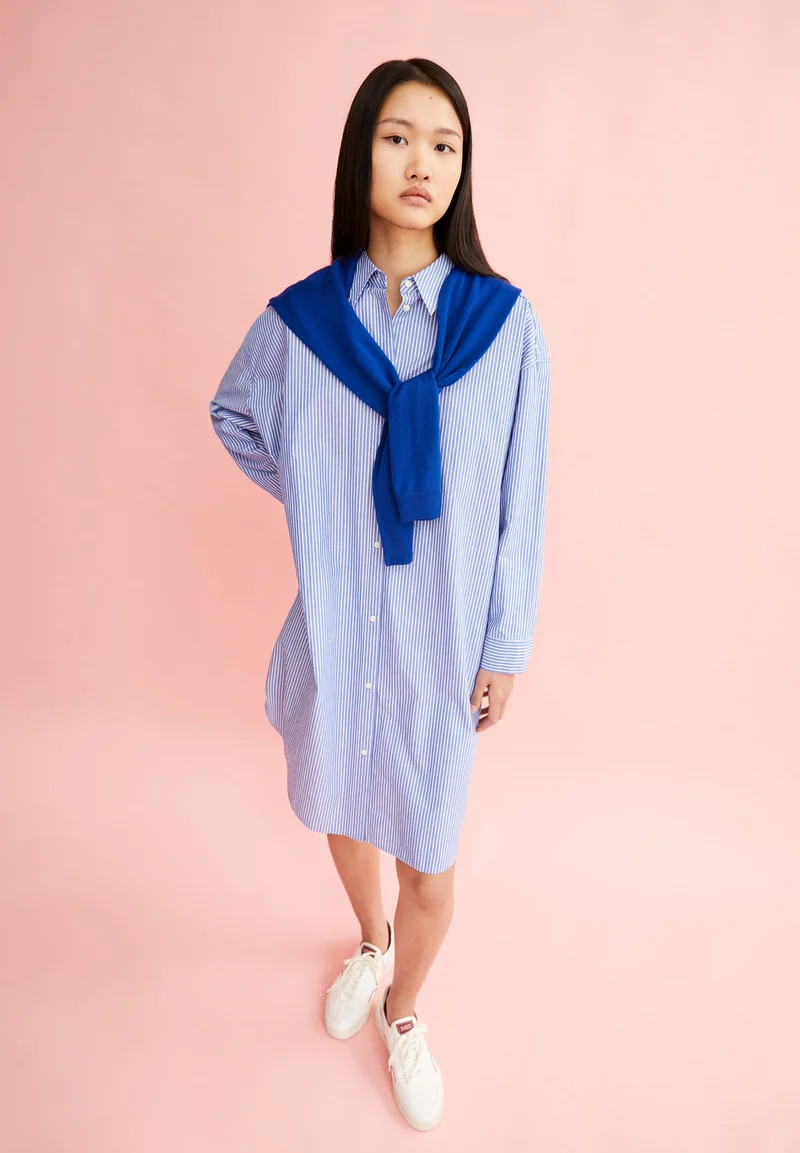 PFILEAA STRIPE | white-lapis blue