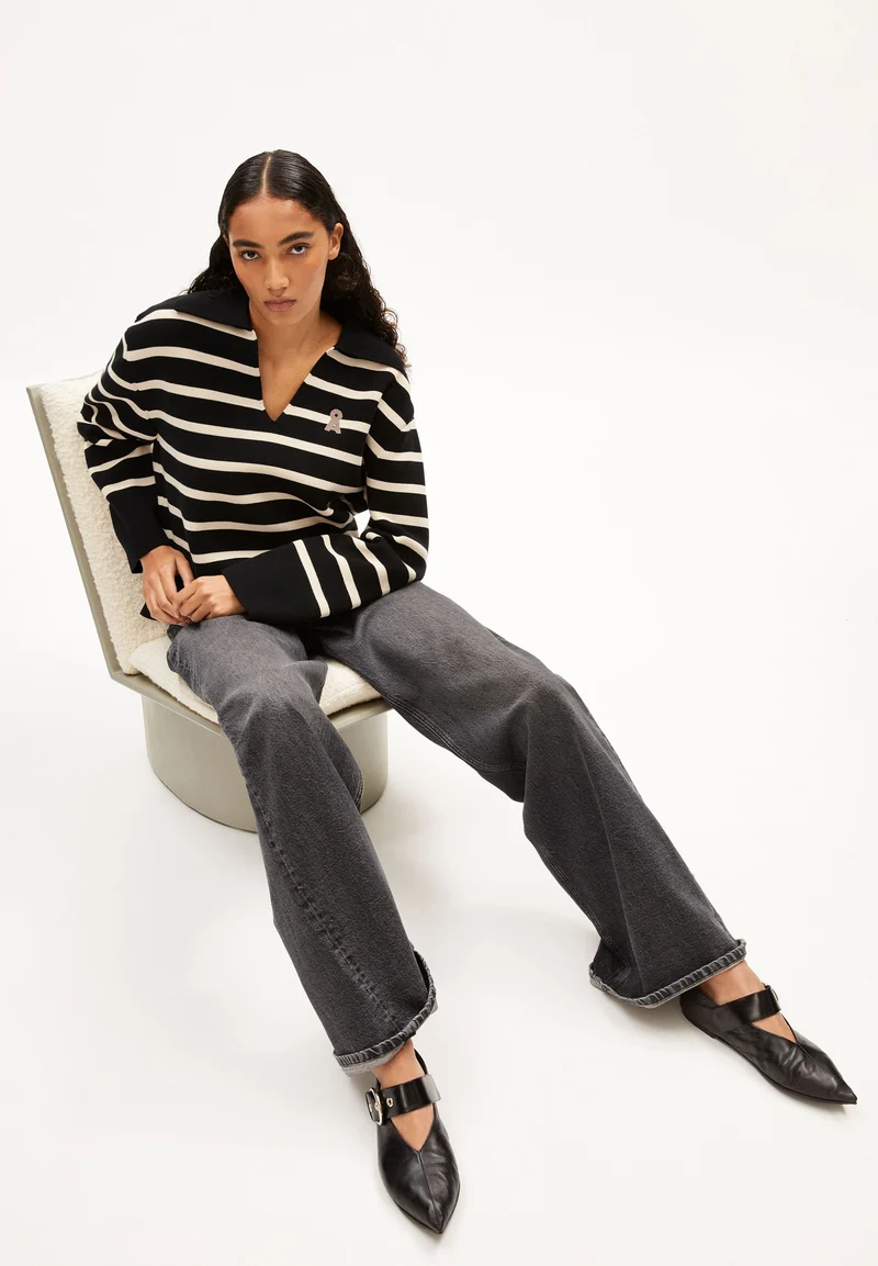 FREJIAAS STRIPES | black-oatmilk
