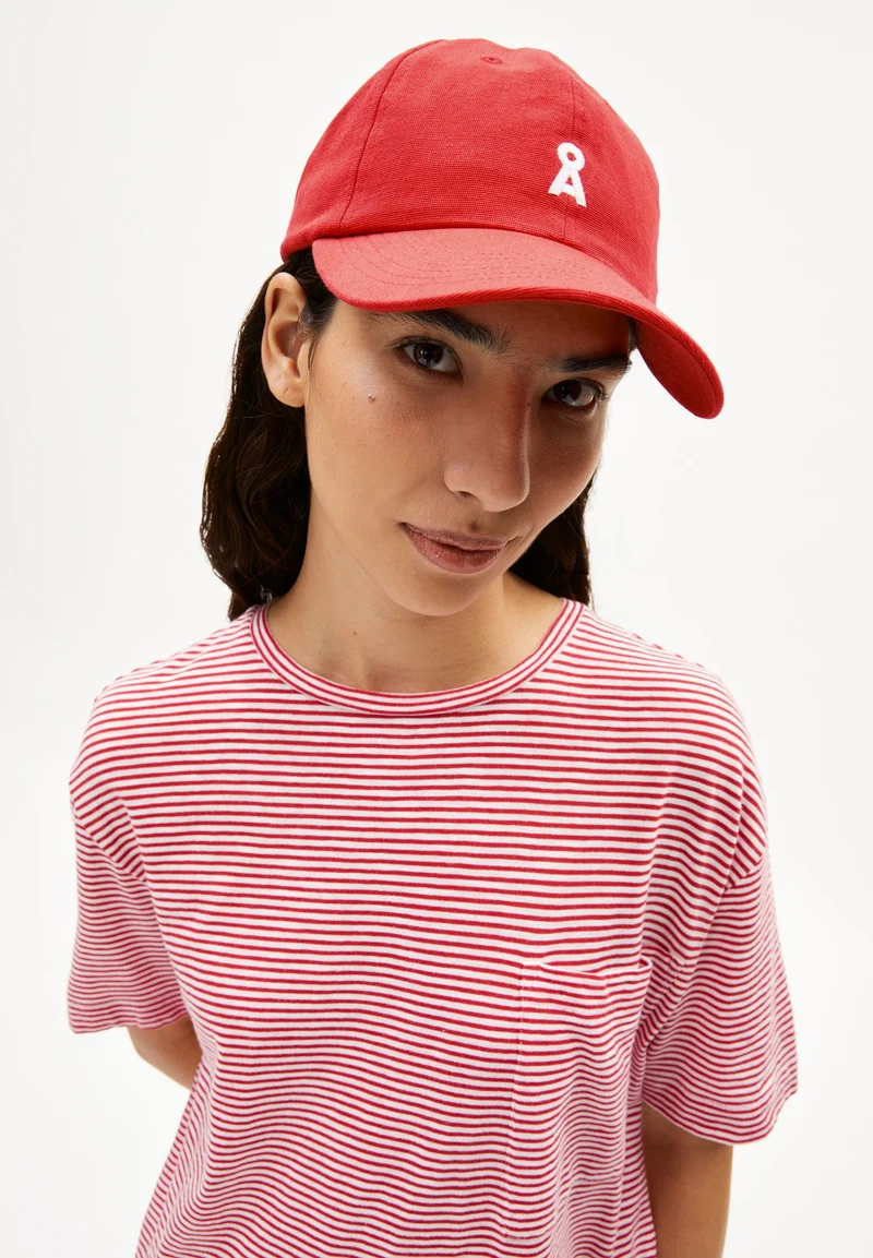 CHAARA LOVELY STRIPES | oatmilk-coral blush