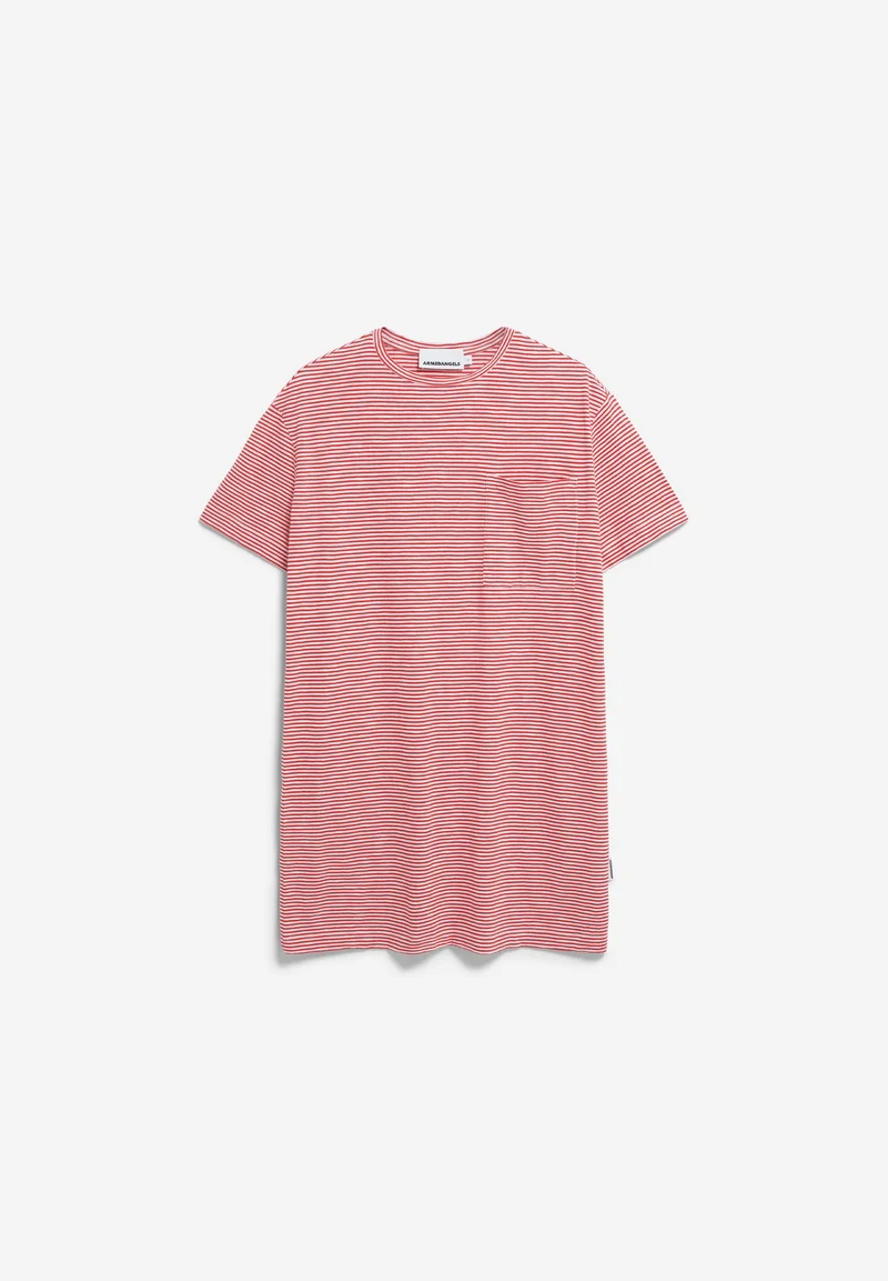 CHAARA LOVELY STRIPES | oatmilk-coral blush