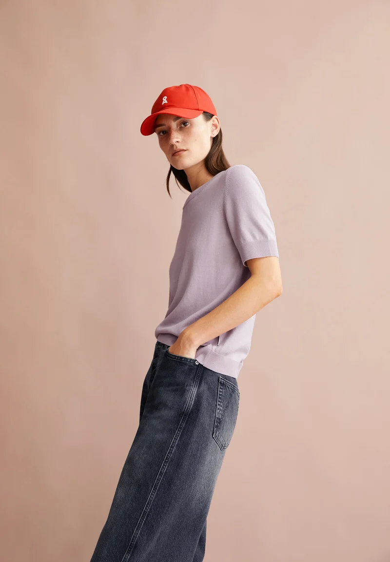 SILJIAAS STRICK T-SHIRT | ice grape