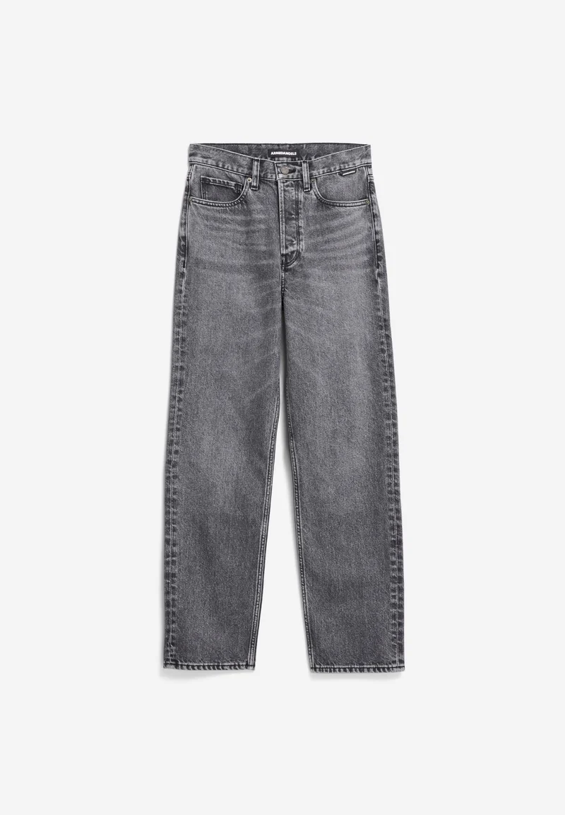 AAIKALA HIGH WAIST STRAIGHT JEANS | soft ash
