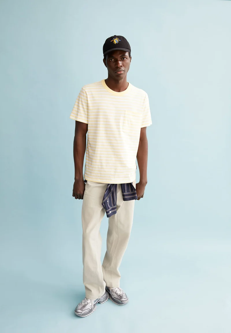 MAARKOS POCKET STRIPES | early yellow-broken white