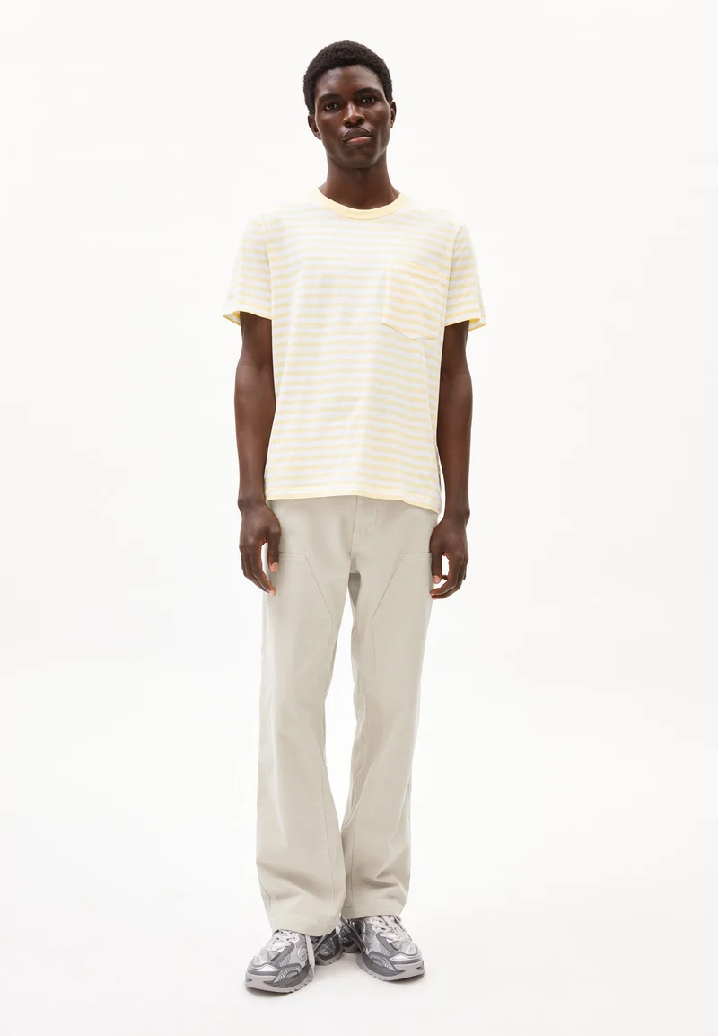 MAARKOS POCKET STRIPES | early yellow-broken white
