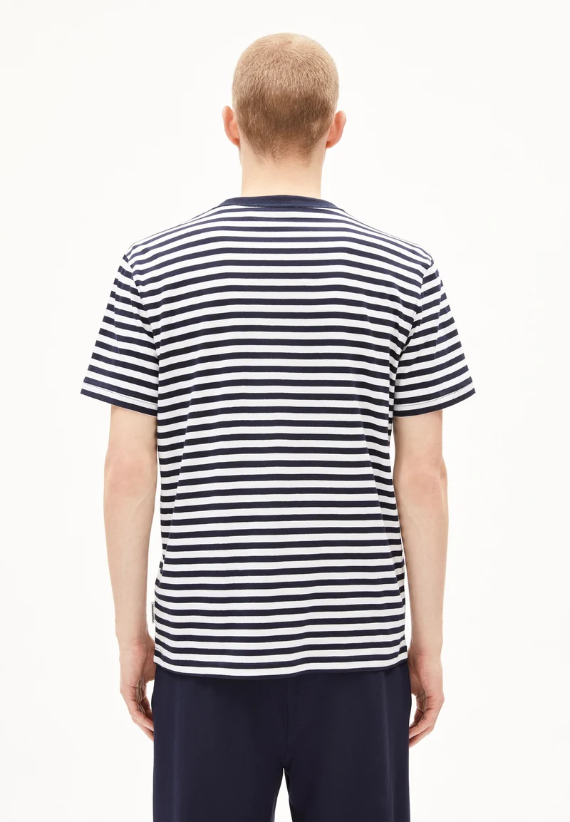 MAARKOS POCKET STRIPES | night sky-broken white
