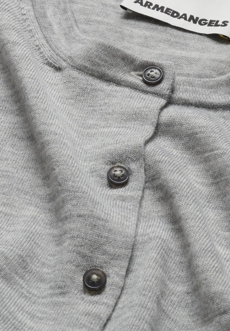 OPHALIAA MERINO STRICKJACKE | light grey melange