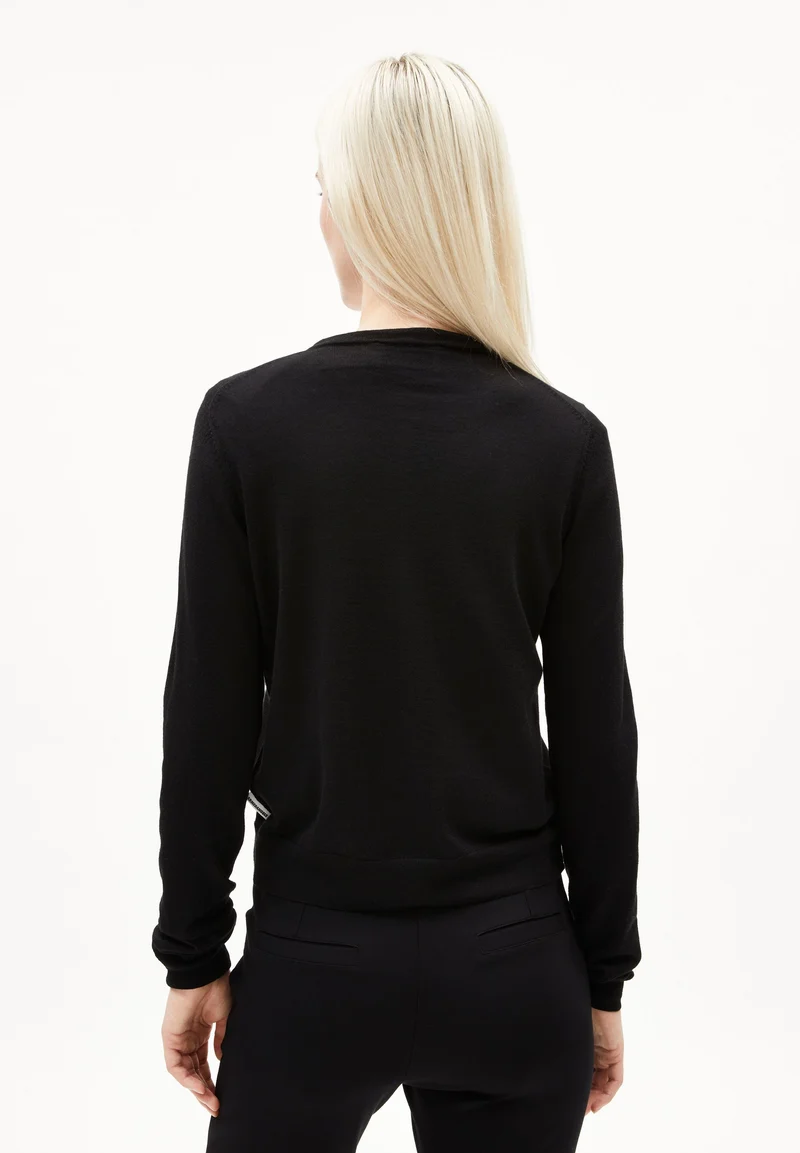 OPHALIAA MERINO STRICKJACKE | black