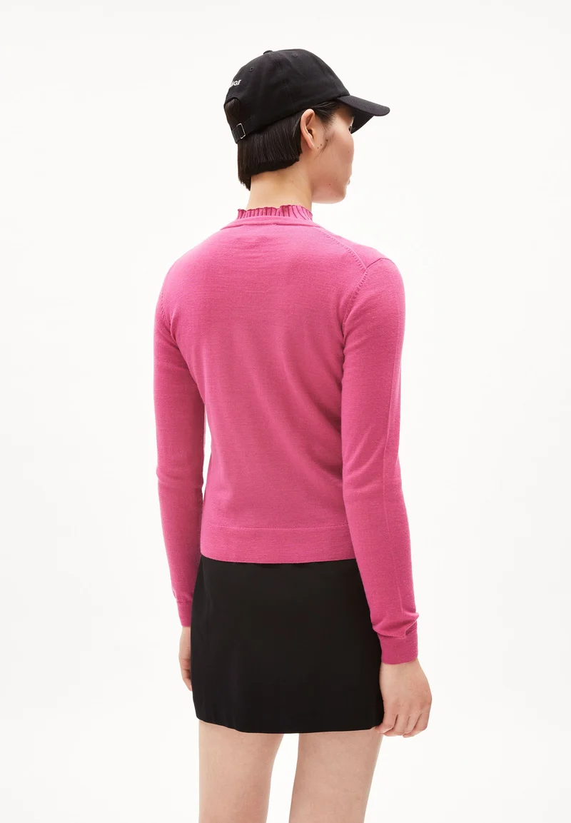 OPHALIAA MERINO STRICKJACKE | crushed berry