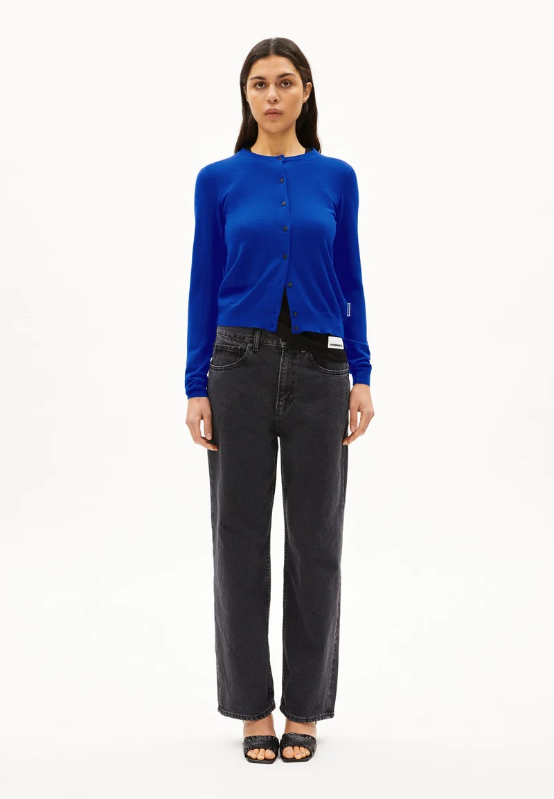 OPHALIAA MERINO STRICKJACKE | lapis blue