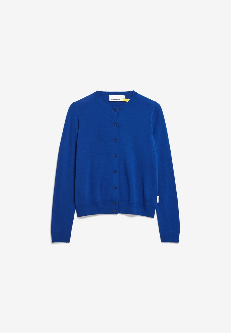OPHALIAA MERINO STRICKJACKE | lapis blue