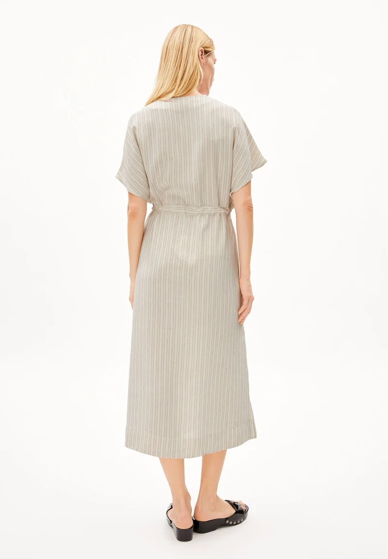 MAAHALIANA LINO STRIPES | oatmilk-light matcha