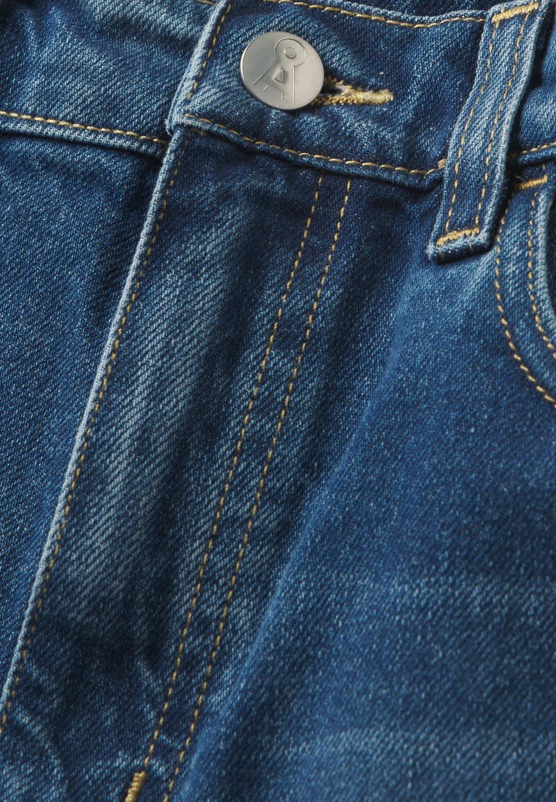 SHEAARI HIGH WAIST JEANS-SHORTS | wavy blue