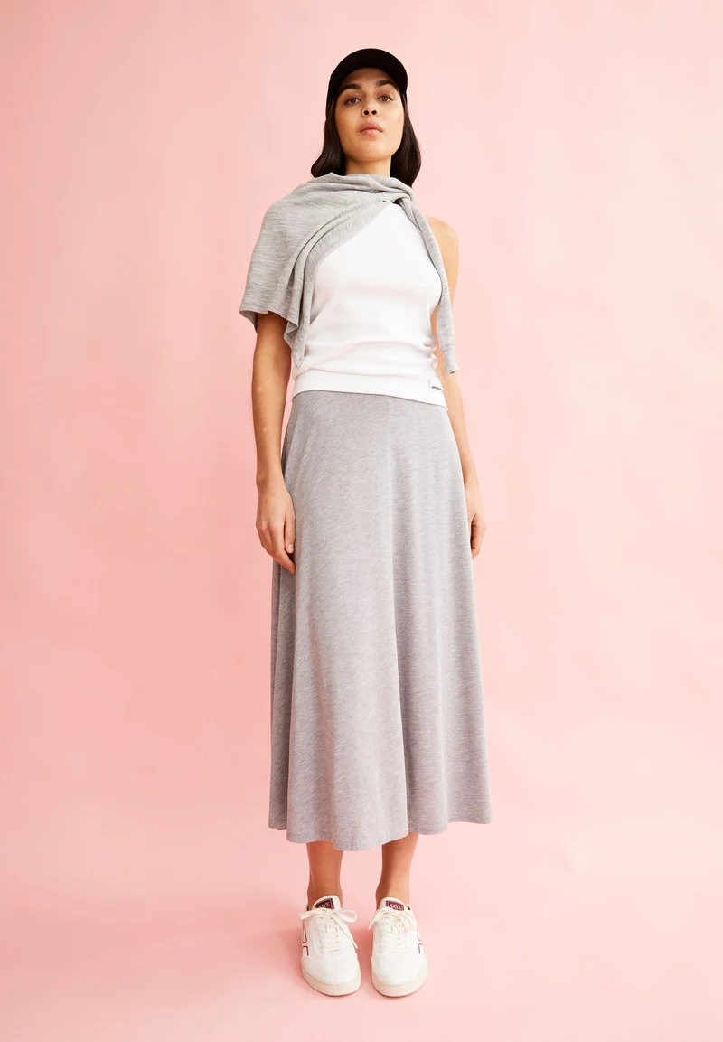 ILENIAA LARAA MIDI-ROCK | mid grey melange