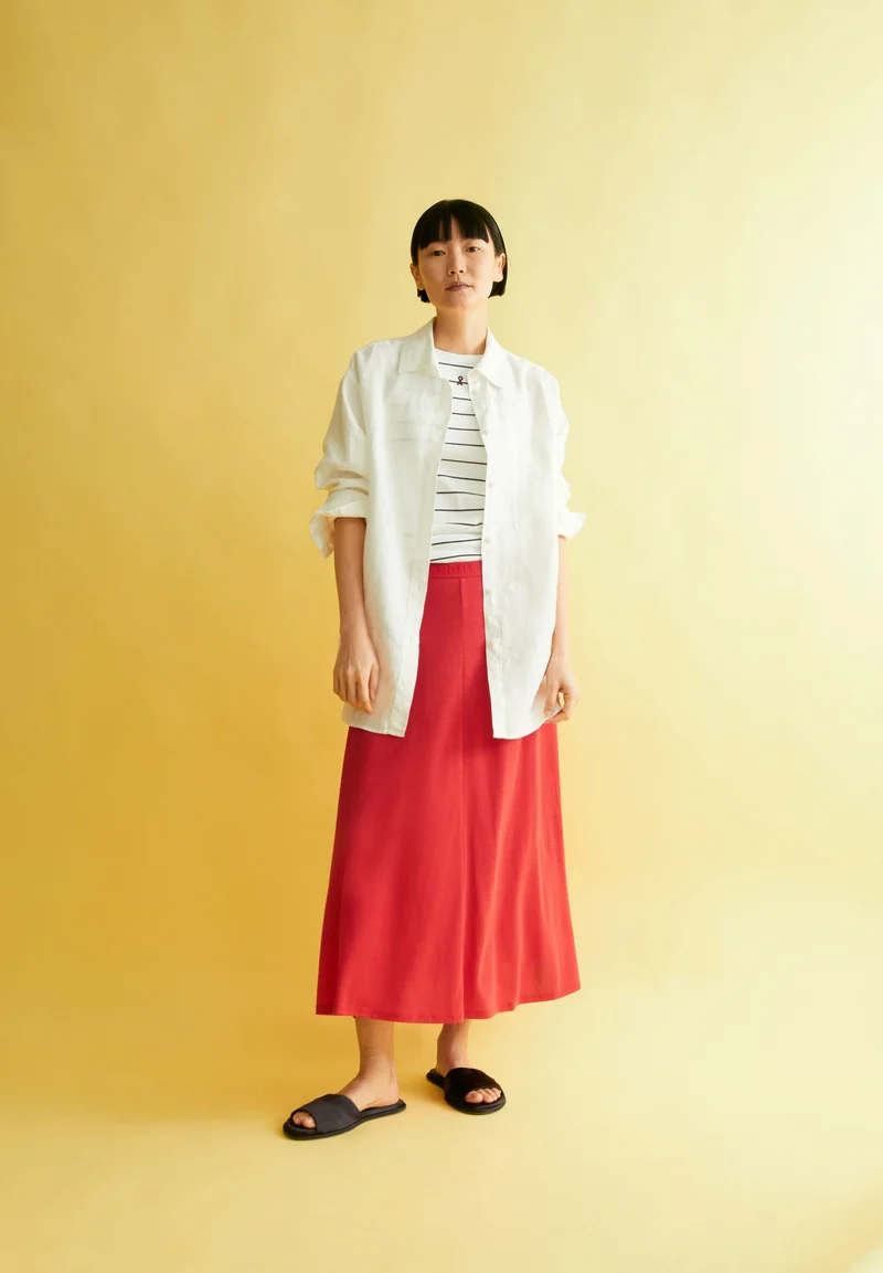 ILENIAA LARAA MIDI-ROCK | coral blush