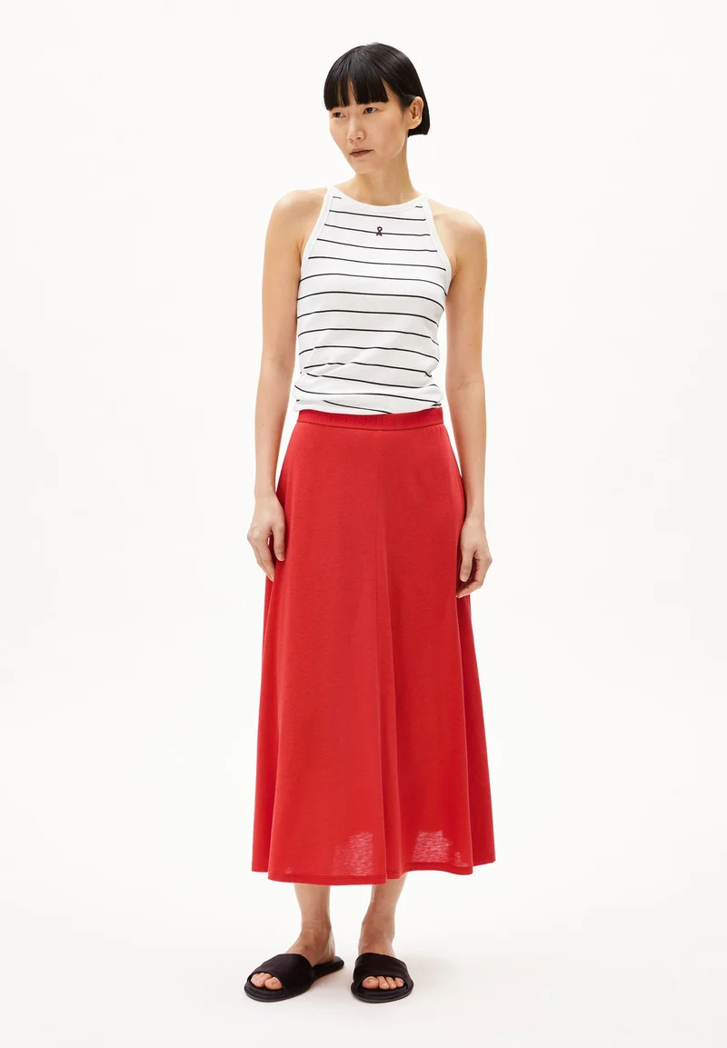 ILENIAA LARAA MIDI-ROCK | coral blush