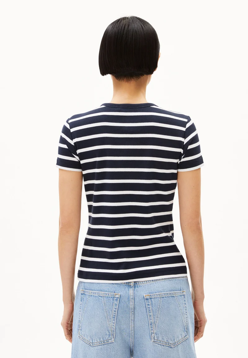 KARDAA GESTREIFTES RIPP-T-SHIRT | night sky-white