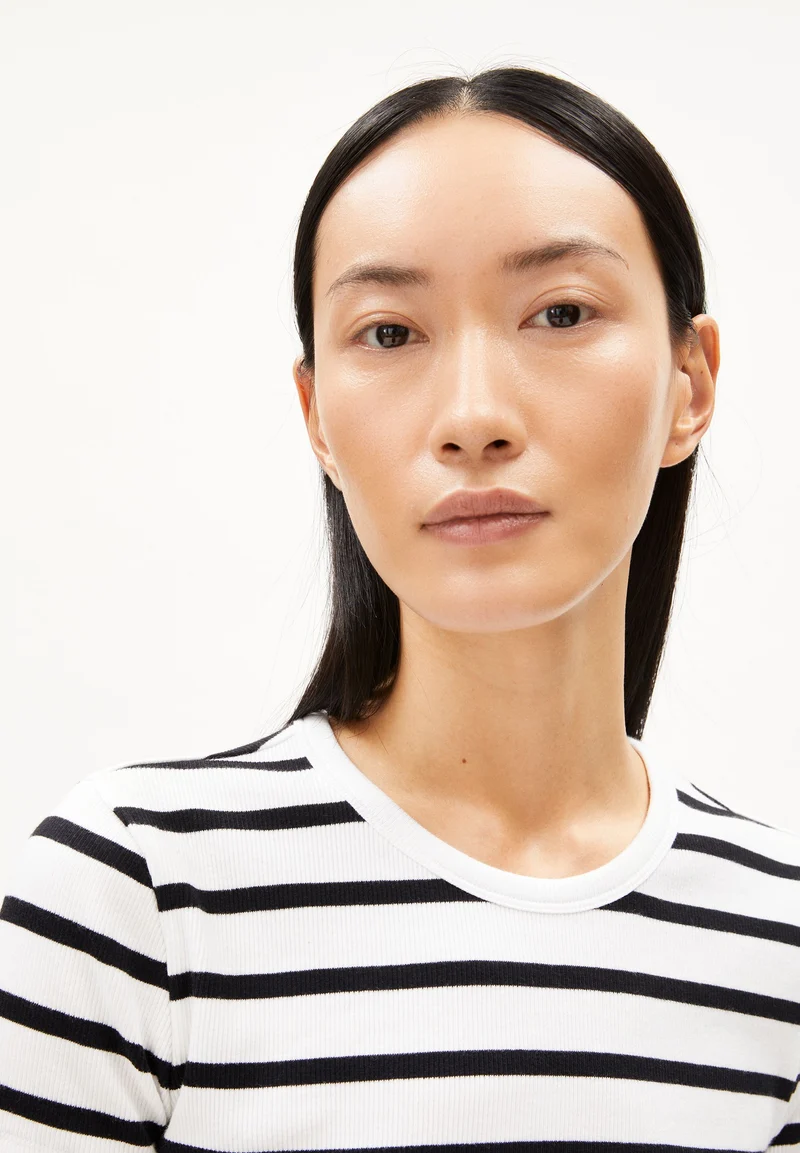 KARDAA GESTREIFTES RIPP-T-SHIRT | white-black
