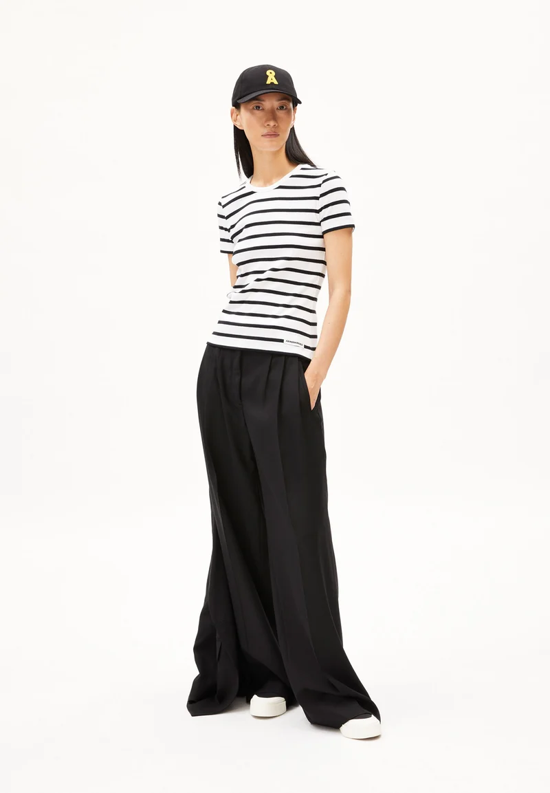 KARDAA GESTREIFTES RIPP-T-SHIRT | white-black