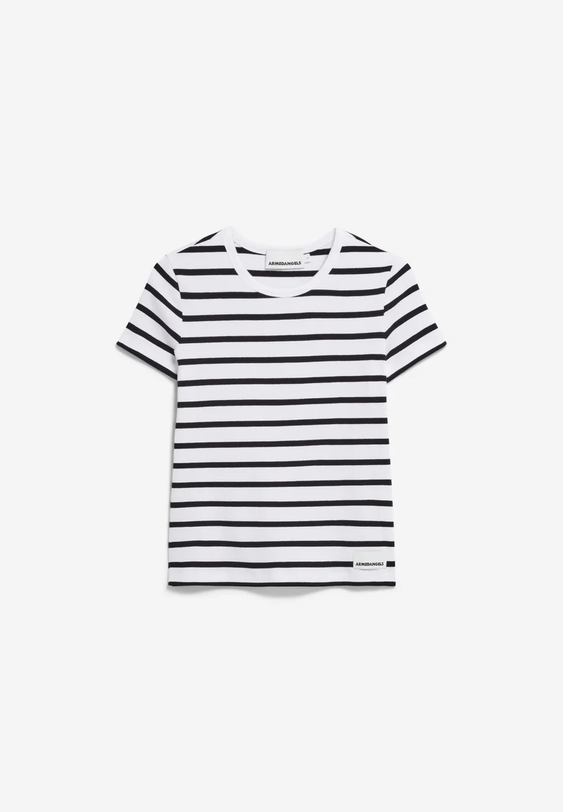 KARDAA GESTREIFTES RIPP-T-SHIRT | white-black
