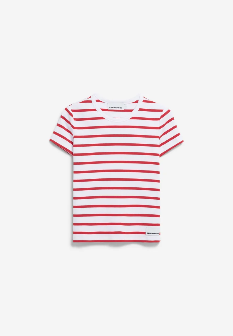 KARDAA GESTREIFTES RIPP-T-SHIRT | white-coral blush