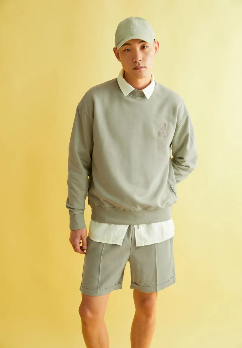 EMAAL CREWNECK GMT DYE | seagreen washed