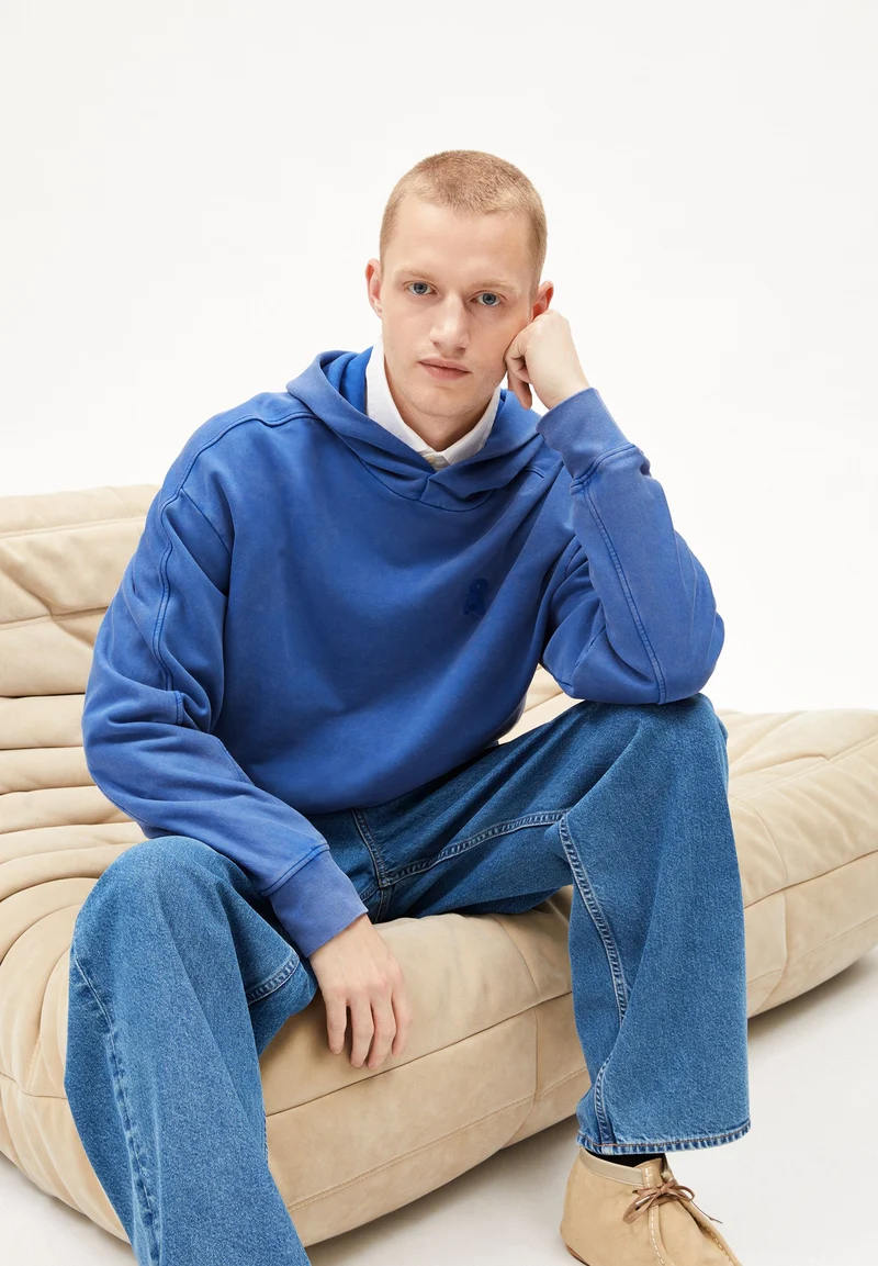 EMAAL HOODIE GMT DYE | dynamo blue washed