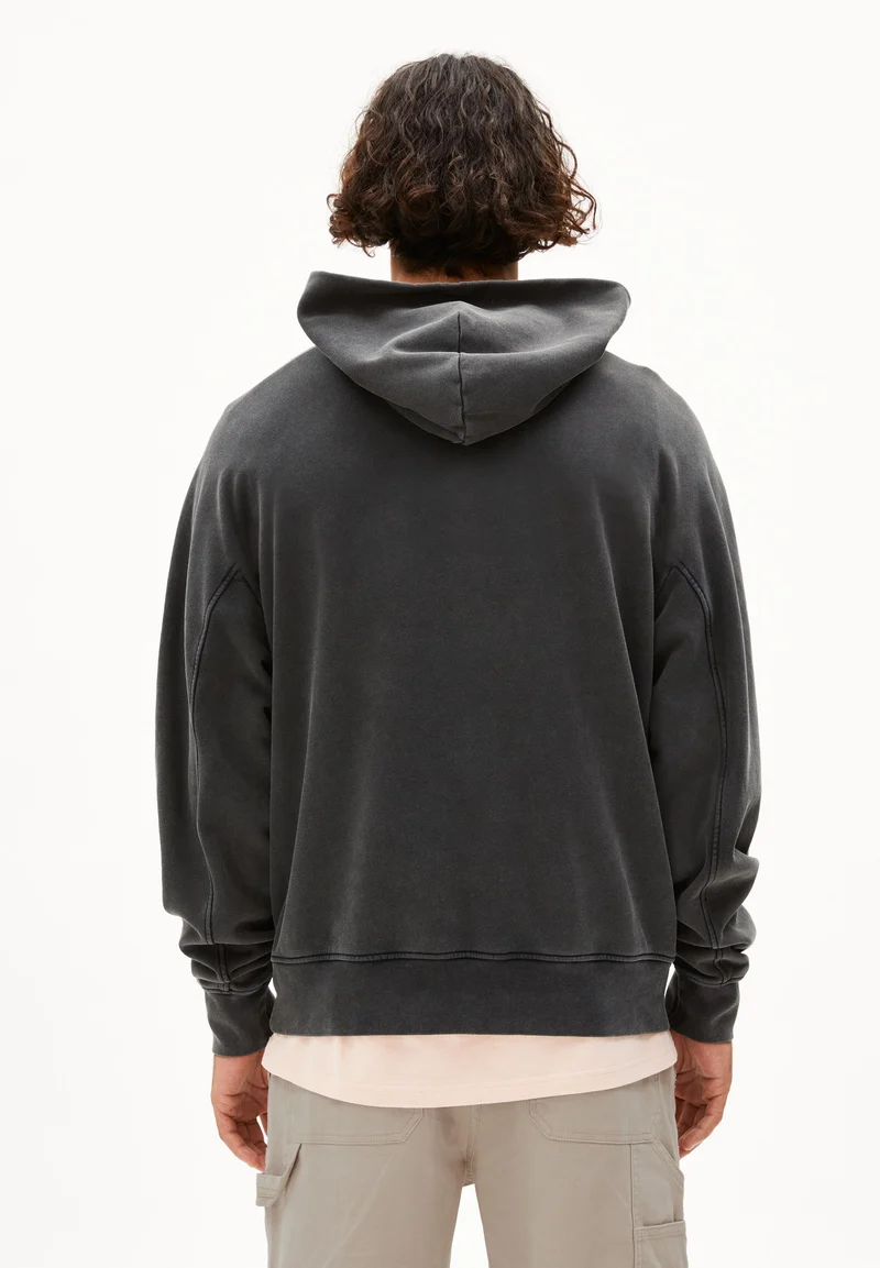 EMAAL HOODIE GMT DYE | black washed