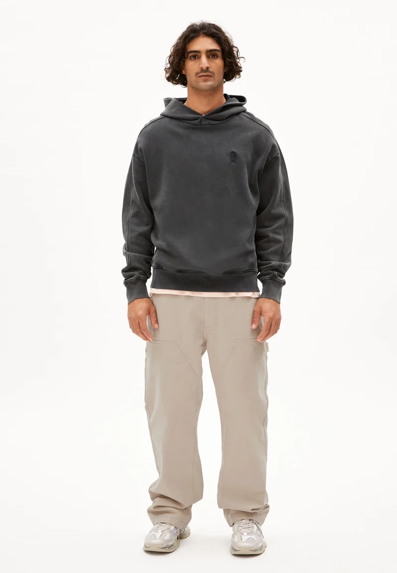EMAAL HOODIE GMT DYE | black washed