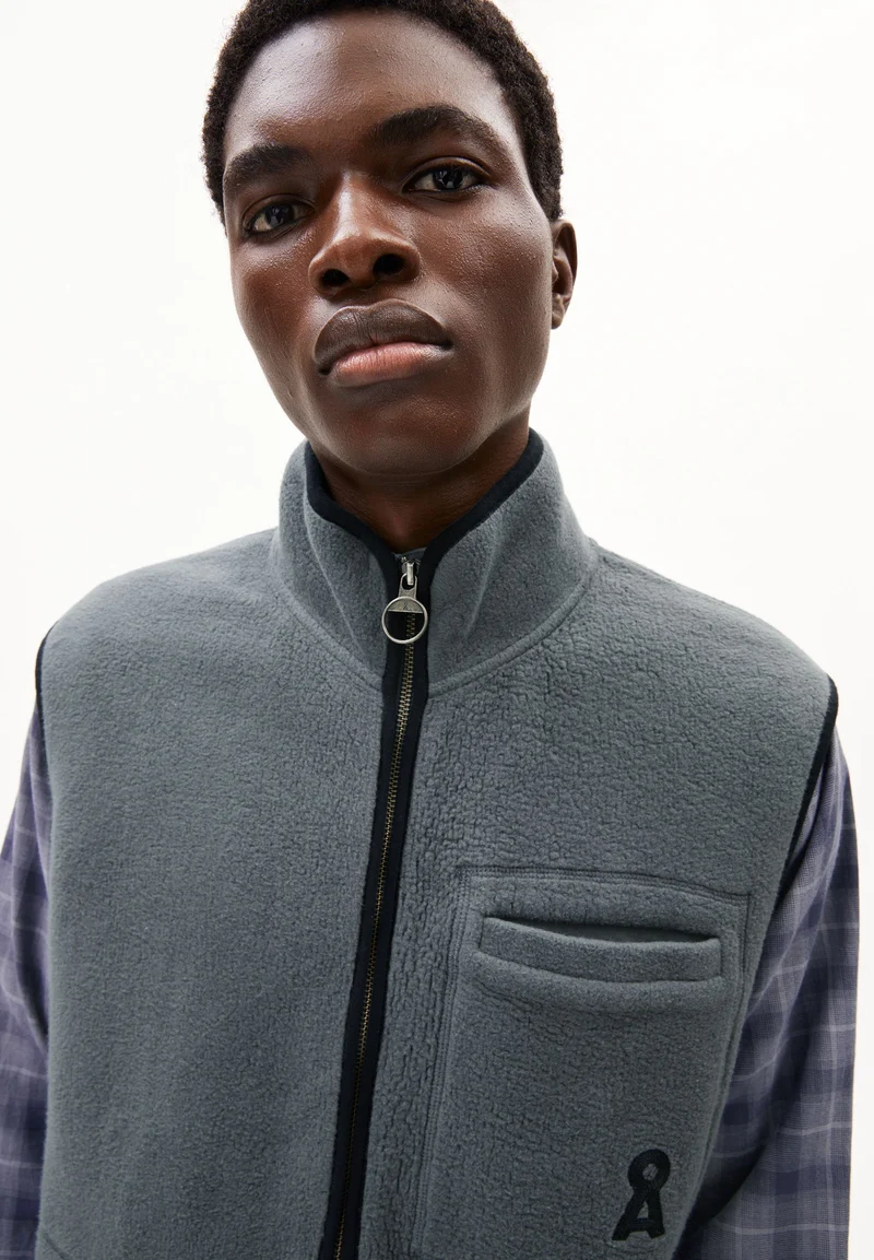 AABLEO FLEECE VEST | space steel