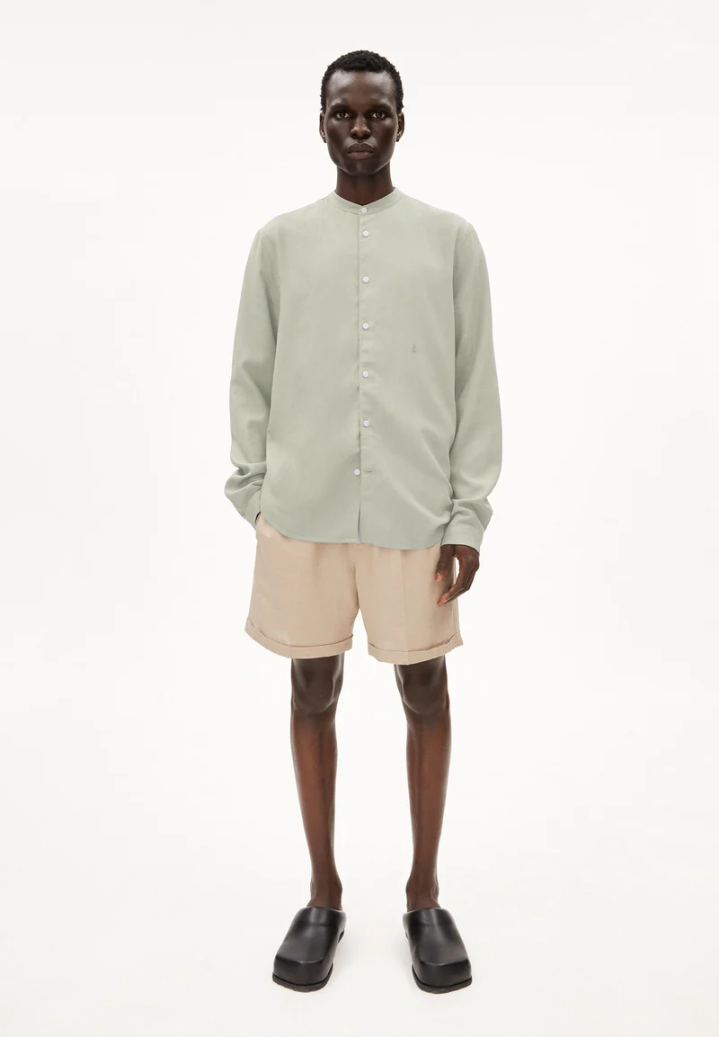 VAALERONIMUS LEINEN-HEMD | seagreen