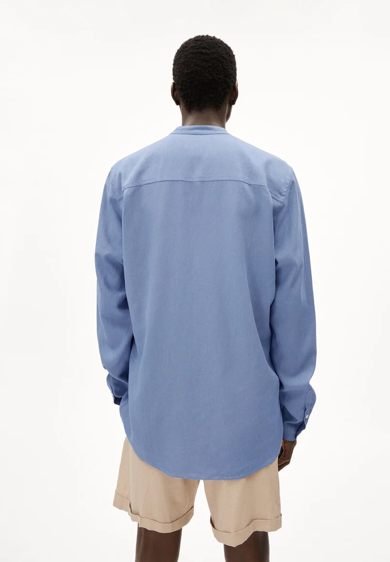 VAALERONIMUS LEINEN-HEMD | blue stone