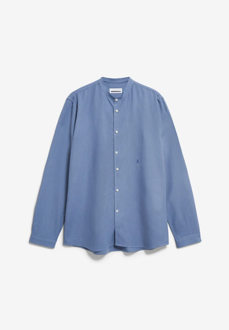 VAALERONIMUS LEINEN-HEMD | blue stone