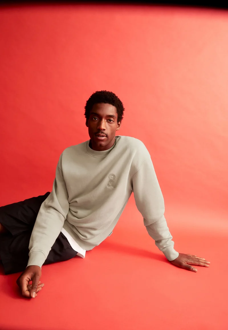 EMAAL CREWNECK GMT DYE | seagreen washed