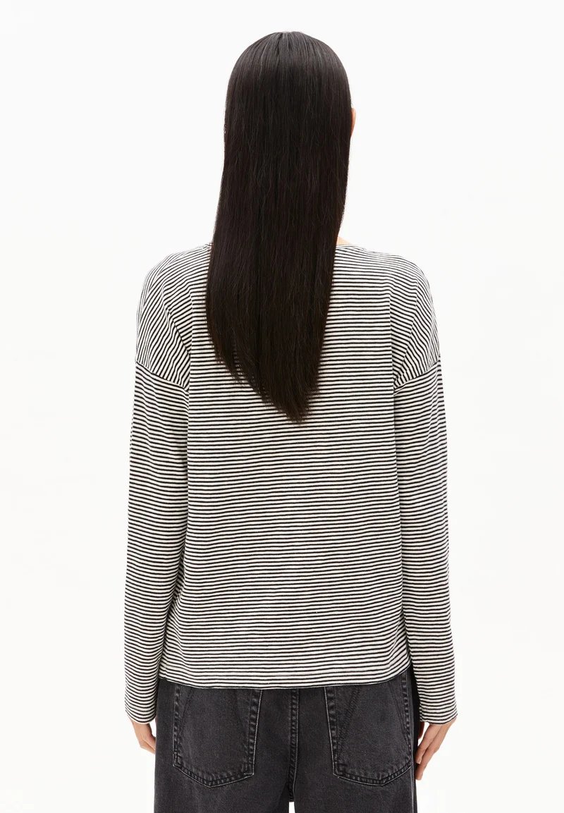XIANAA GESTREIFTES LANGARMSHIRT | black-oatmilk