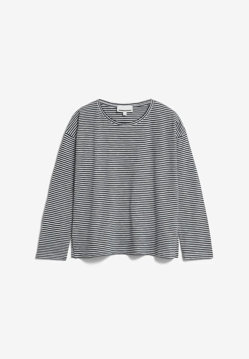XIANAA GESTREIFTES LANGARMSHIRT | black-oatmilk