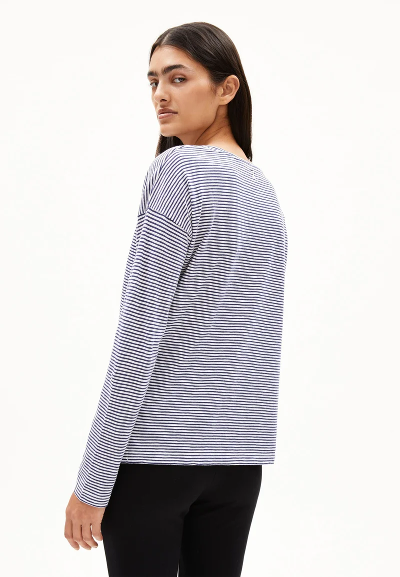 XIANAA GESTREIFTES LANGARMSHIRT | oatmilk-blue noon