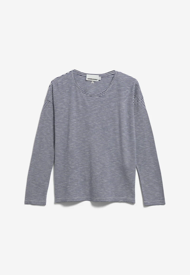 XIANAA GESTREIFTES LANGARMSHIRT | oatmilk-blue noon