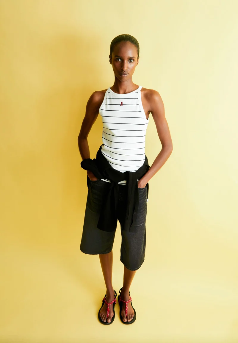 KATAALIN FINE STRIPES | white-black