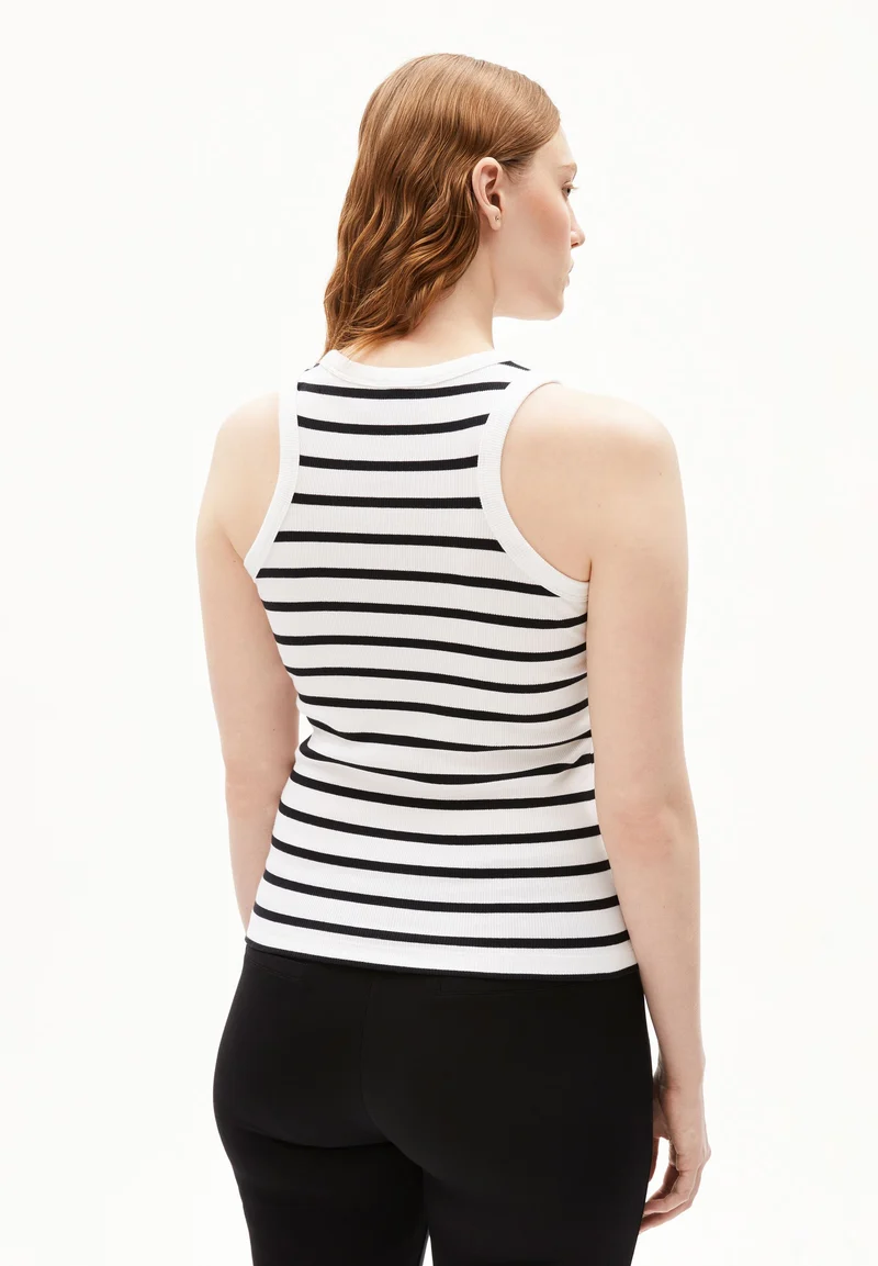KANITAA GESTREIFTES TOP | white-black